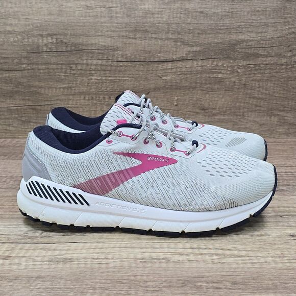 Brooks Shoes - Brooks Addiction GTS 15 Women's Size 8.5 2E (Extra Wide) Gray Pink Running Shoes